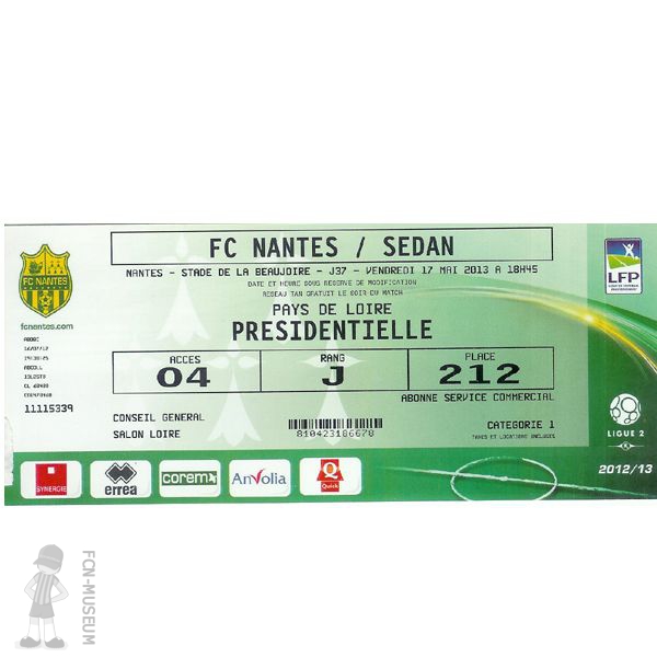 2012-13 37ème j Nantes Sedan