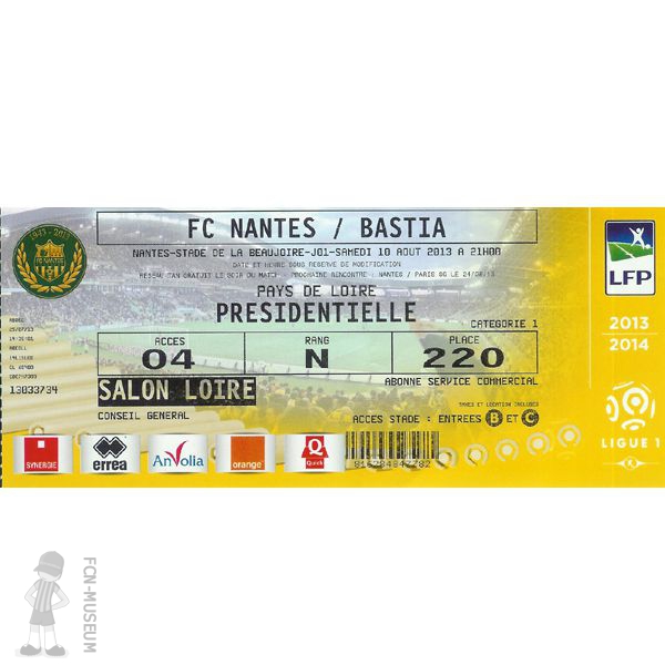 2013-14 01ère j Nantes Bastia