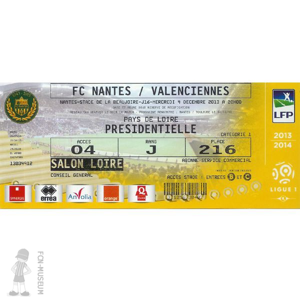 2013-14 16ème j Nantes Valenciennes