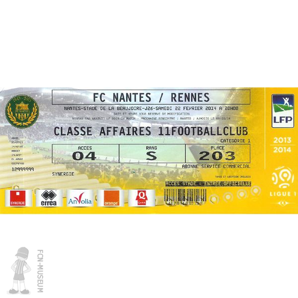 2013-14 26ème j Nantes Rennes