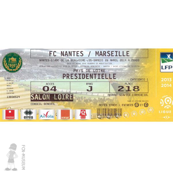 2013-14 35ème j Nantes Marseille