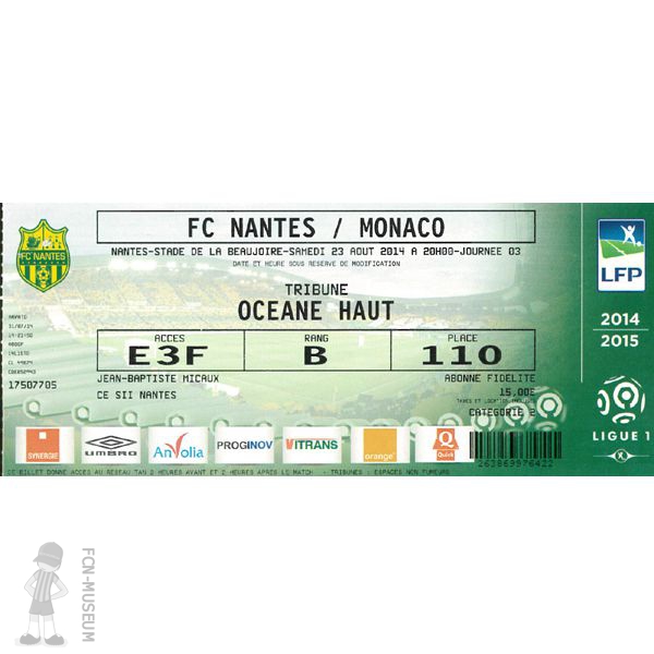2014-15 03ème j Nantes Monaco