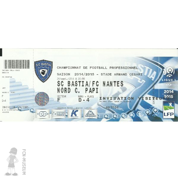 2014-15 07ème j Bastia Nantes