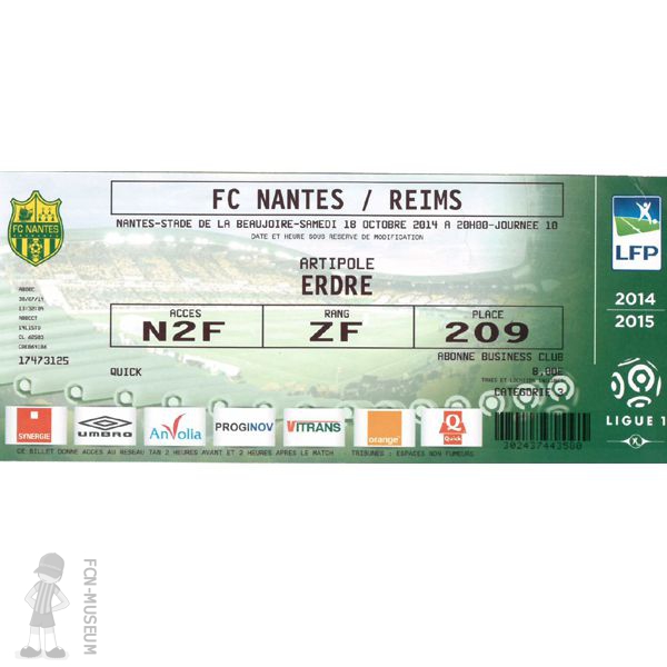 2014-15 10ème j Nantes Reims