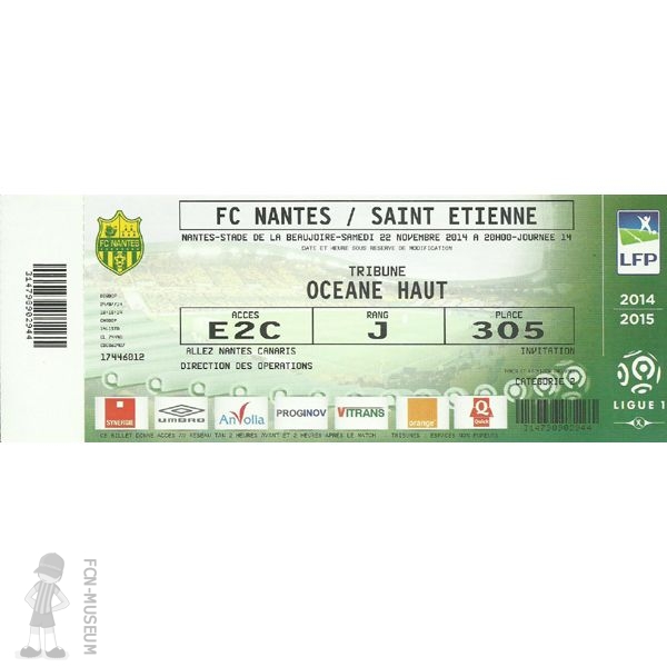 2014-15 14ème j Nantes Saint Etienne