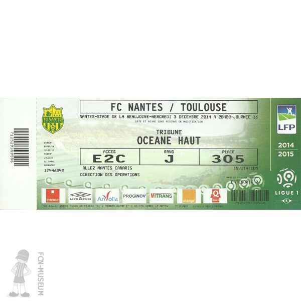 2014-15 16ème j Nantes Toulouse