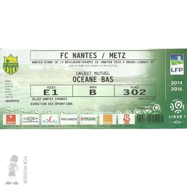 2014-15 20ème j Nantes Metz