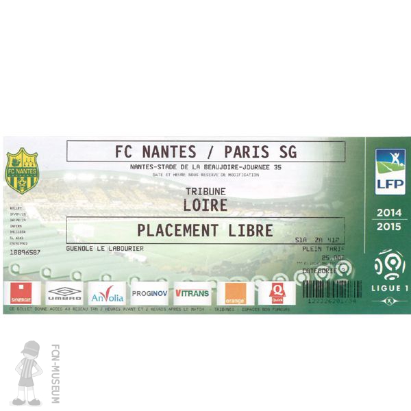2014-15 35ème j Nantes Paris SG