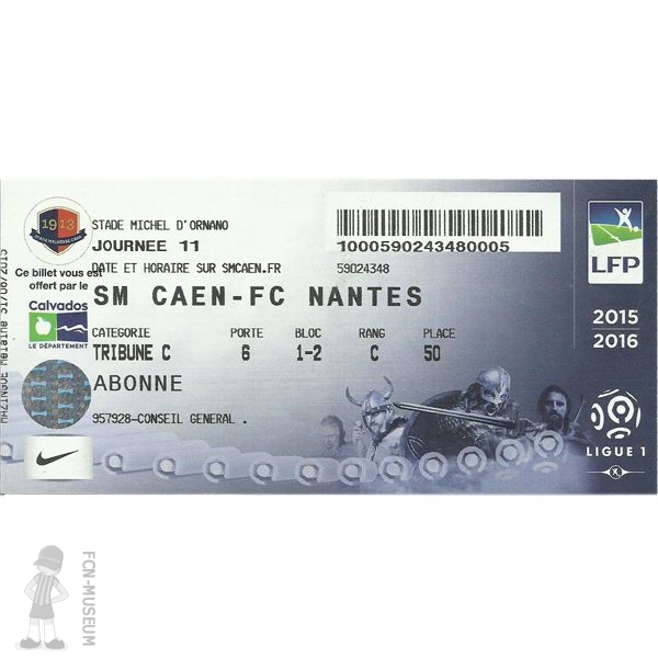 2015-16 11ème j Caen Nantes