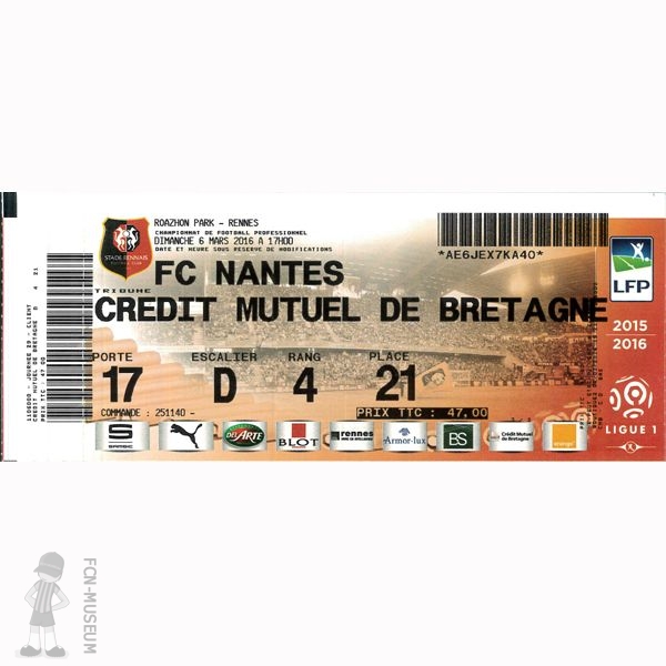 2015-16 29ème j Rennes Nantes