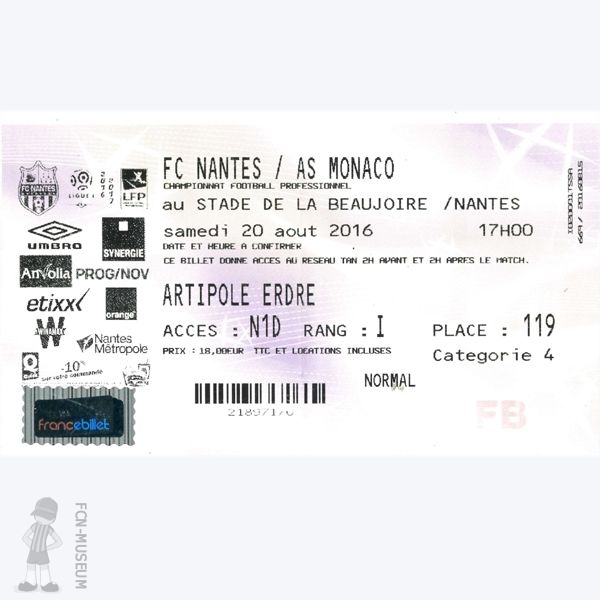 2016-17 02ème j Nantes Monaco