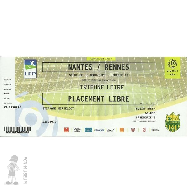 2016-17 10ème j Nantes Rennes