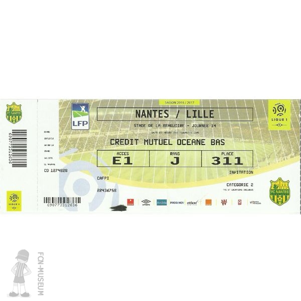 2016-17 14ème j Nantes Lille