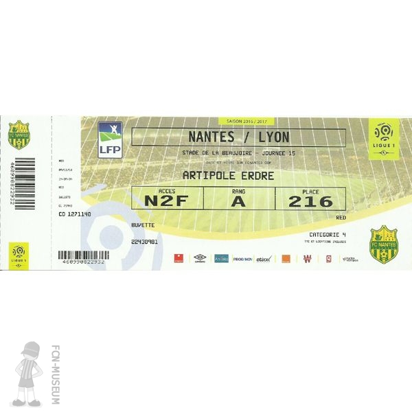 2016-17 15ème j Nantes Lyon