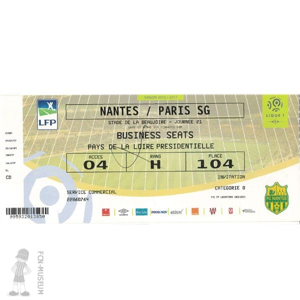 2016-17 21ème j Nantes Paris SG