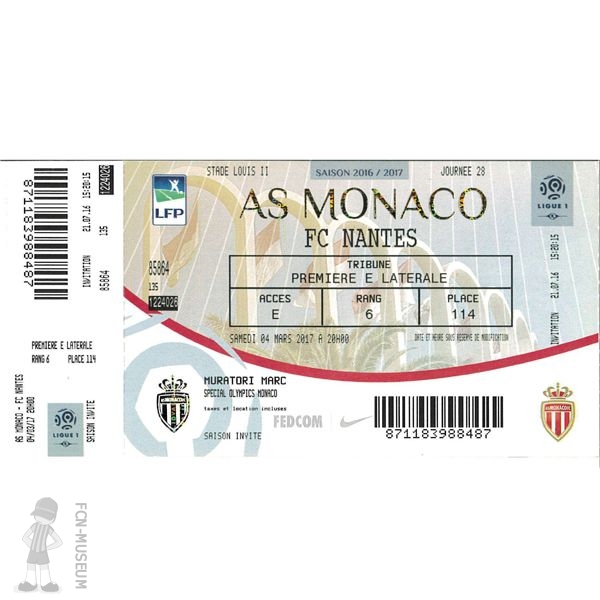 2016-17 28ème j Monaco Nantes
