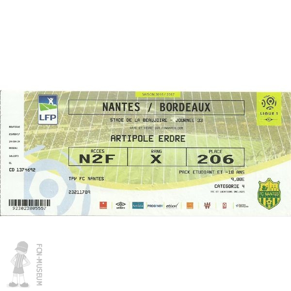 2016-17 33ème j Nantes Bordeaux