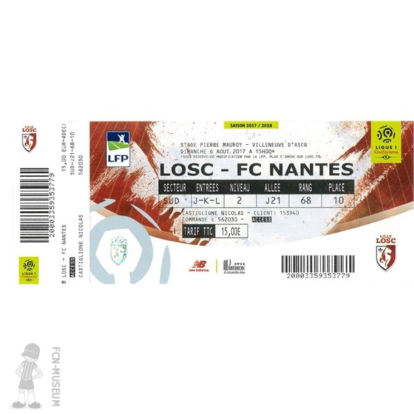 2017-18 01ère j Lille Nantes