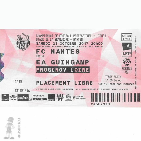 2017-18 10ème j Nantes Guingamp