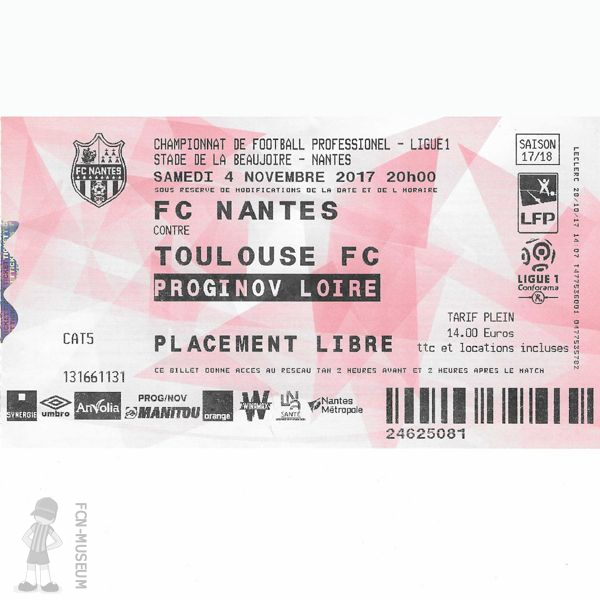 2017-18 12ème j Nantes Toulouse