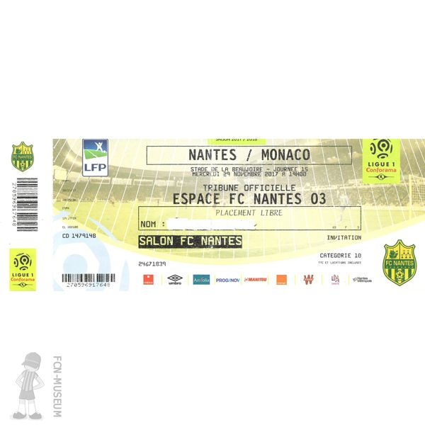 2017-18 15ème j Nantes Monaco