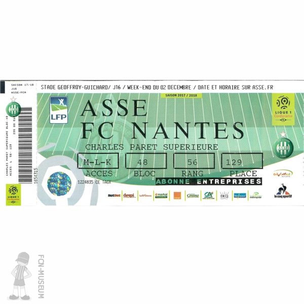 2017-18 16ème j Saint Etienne Nantes