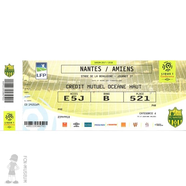 2017-18 27ème j Nantes Amiens