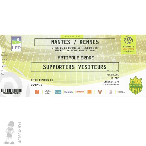 2017-18 34ème j Nantes Rennes