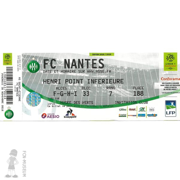 2018-19 15ème j Saint Etienne Nantes