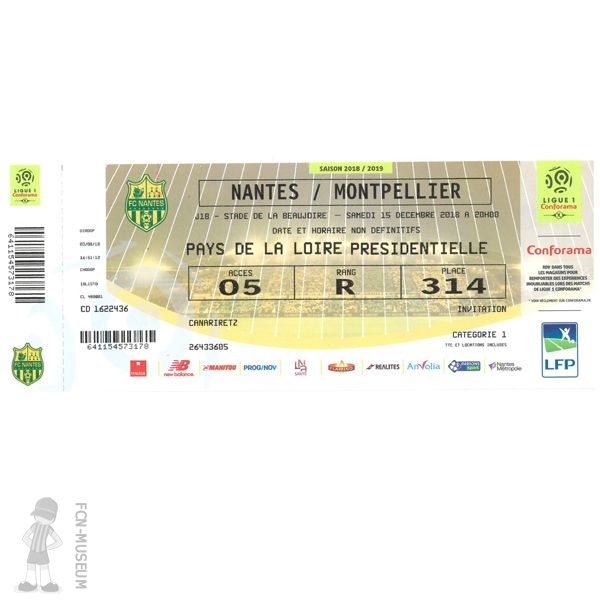 2018-19 18ème j Nantes Montpellier