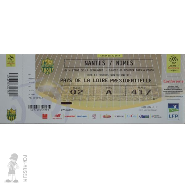 2018-19 24ème j Nantes Nîmes