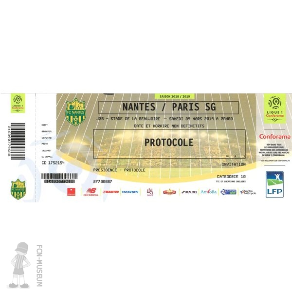 2018-19 28ème j Nantes Paris SG