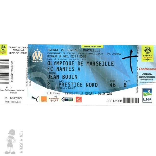 2018-19 34ème j Marseille Nantes