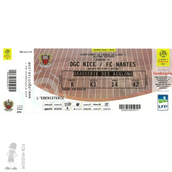 2018-19 36ème j Nice Nantes