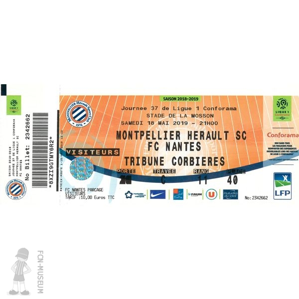 2018-19 37ème j Montpellier Nantes