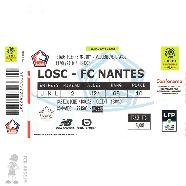 2019-20 01ère j Lille Nantes