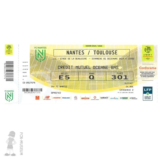 2019-20 15ème j Nantes Toulouse