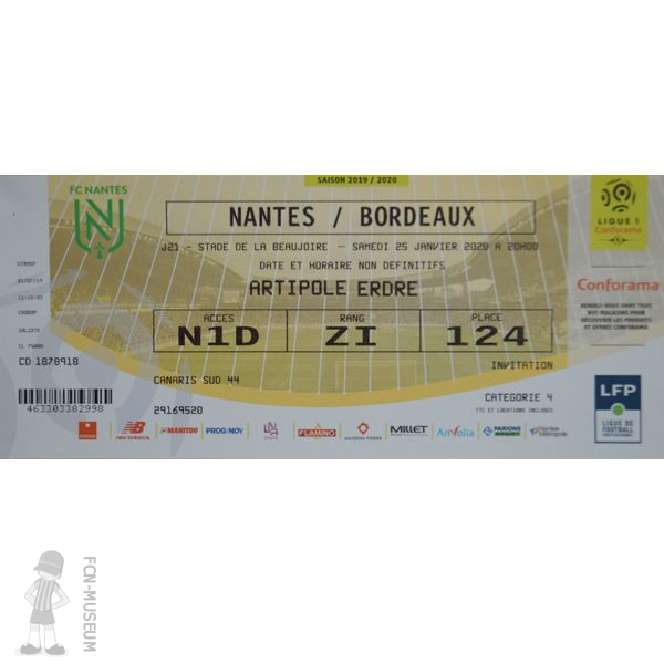 2019-20 21ème j Nantes Bordeaux