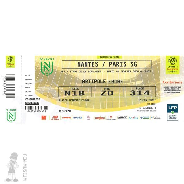 2019-20 23ème j Nantes Paris SG