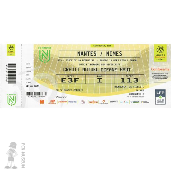 2019-20 29ème j Nantes Nîmes