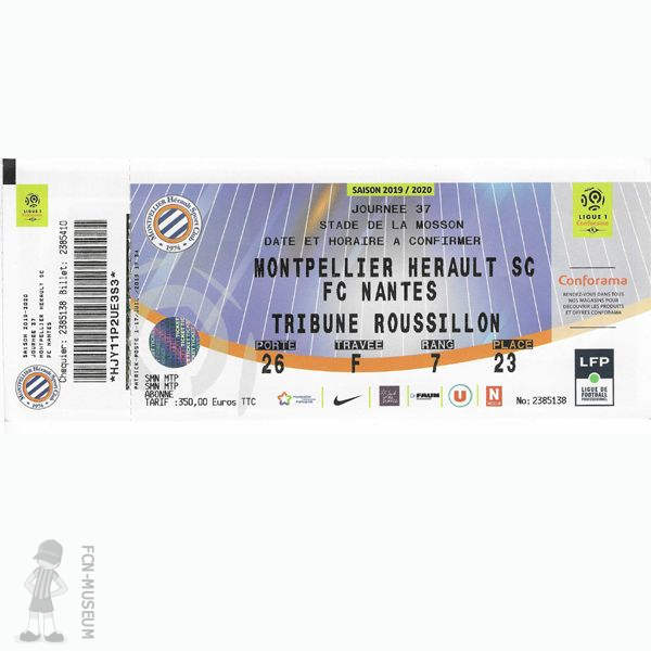 2019-20 37ème j Montpellier Nantes