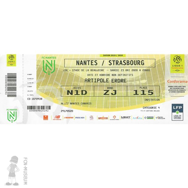 2019-20 38ème j Nantes Strasbourg