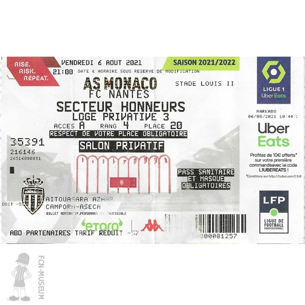 2021-22 01ère j Monaco Nantes