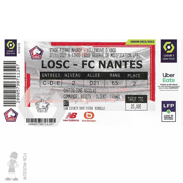 2021-22 15ème j Lille Nantes