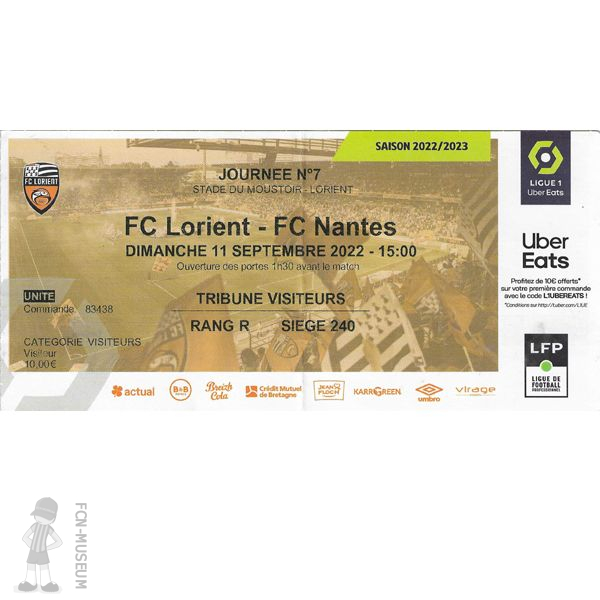 2022-23 07ème j Lorient Nantes