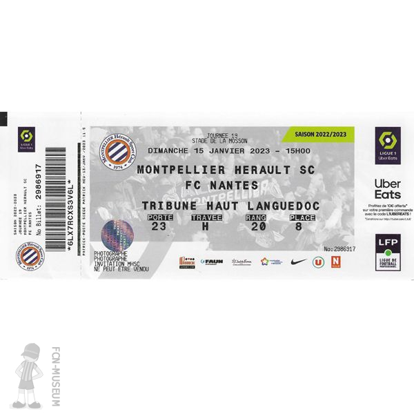 2022-23 19ème j Montpellier Nantes