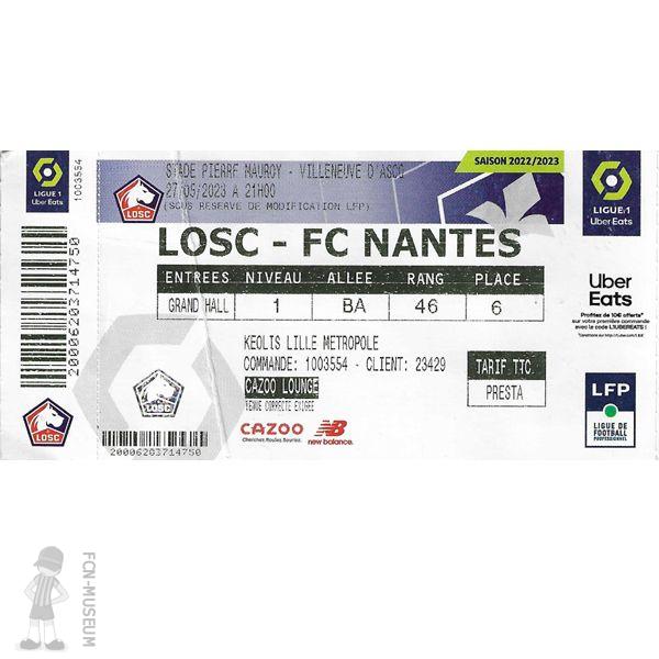 2022-23 37ème j Lille Nantes