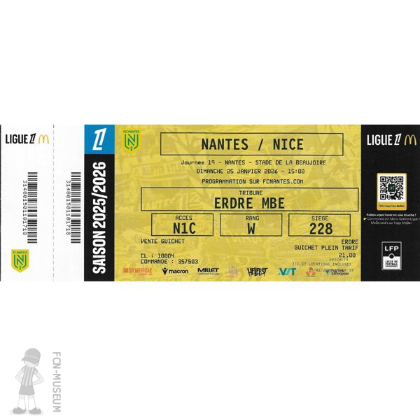 2025-26 19ème j Nantes Nice