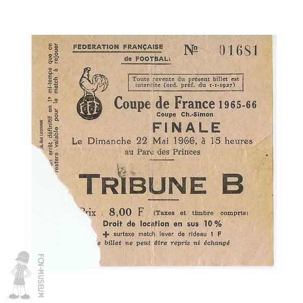 CdF 1966 Finale Nantes Strasbourg