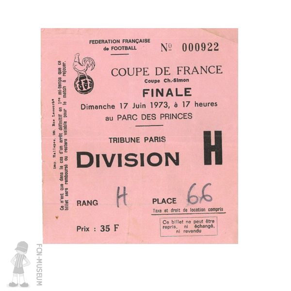 CdF 1973 Finale Nantes Lyon